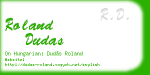 roland dudas business card