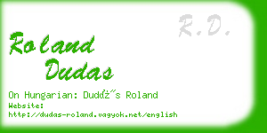 roland dudas business card